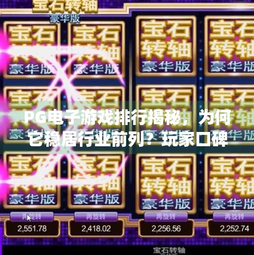 PG电子游戏排行揭秘，为何它稳居行业前列？玩家口碑与技术实力如何双赢？pg电子游戏排行第几