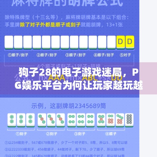 狗子28的电子游戏迷局，PG娱乐平台为何让玩家越玩越上头？pg娱乐电子游戏平台狗子28